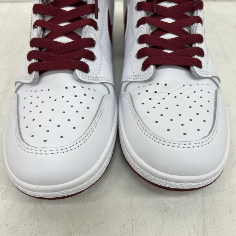 ナイキ NIKE スニーカー スニーカー AIR JORDAN 1 HIGH 85  METALLIC BURGUNDY  BQ4422-161 エア ジョーダン ハイ 27.5cm 白 / ホワイト / white X 赤 / レッド / red メンズ USED 古着 中古 50154683