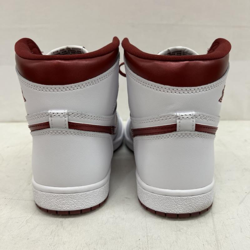 ナイキ NIKE スニーカー スニーカー AIR JORDAN 1 HIGH 85  METALLIC BURGUNDY  BQ4422-161 エア ジョーダン ハイ 27.5cm 白 / ホワイト / white X 赤 / レッド / red メンズ USED 古着 中古 50154683