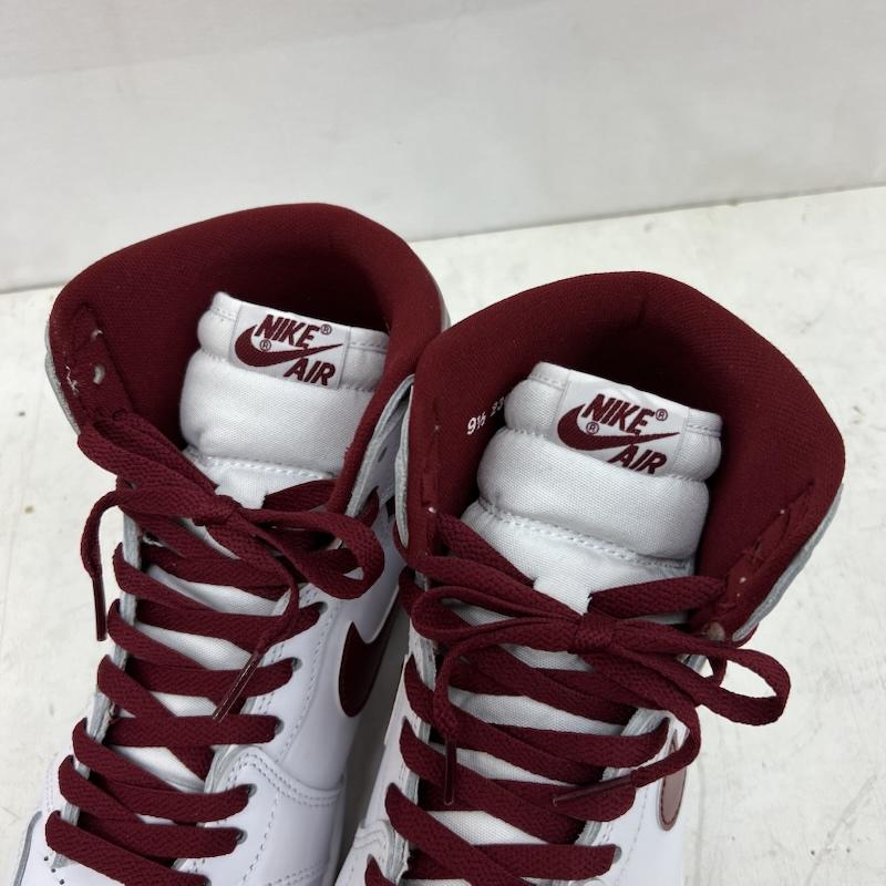 ナイキ NIKE スニーカー スニーカー AIR JORDAN 1 HIGH 85  METALLIC BURGUNDY  BQ4422-161 エア ジョーダン ハイ 27.5cm 白 / ホワイト / white X 赤 / レッド / red メンズ USED 古着 中古 50154683