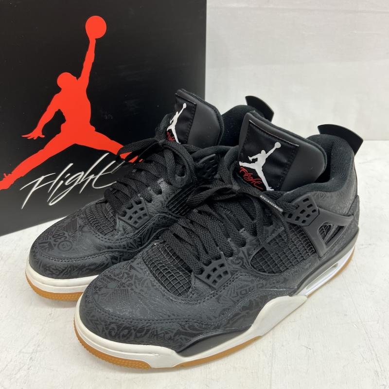 ナイキ NIKE スニーカー スニーカー AIR JORDAN 4 RETRO  LASER BLACK GUM  CI1184-001 27.5cm 黒 / ブラック / black メンズ USED 古着 中古 50154688