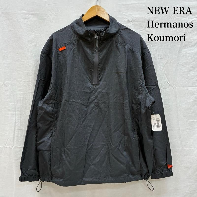 ニューエラ NEW ERA ジャケット、上着 ジャンパー、ブルゾン Hermanos Koumori エルマノスコウモリ 24AW ナイロン トラックジャケット Nylon Track Jacket NE-2663 M ロゴ、文字 灰 / グレー / gray X 橙 / オレンジ / orange メンズ USED 古着 中古 50154702