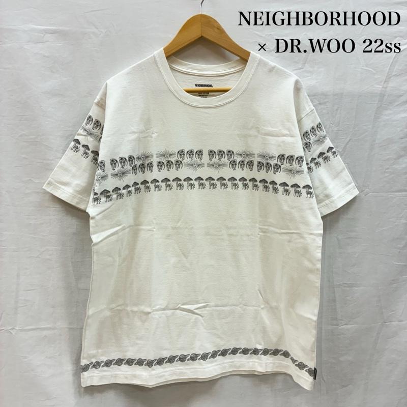 ネイバーフッド NEIGHBORHOOD Tシャツ 半袖 22ss DR.WOO ドクターウー コラボ タトゥー グラフィック Tシャツ S ロゴ、文字 X プリント 白 / ホワイト / white メンズ USED 古着 中古 50154703