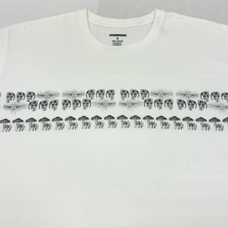 ネイバーフッド NEIGHBORHOOD Tシャツ 半袖 22ss DR.WOO ドクターウー コラボ タトゥー グラフィック Tシャツ S ロゴ、文字 X プリント 白 / ホワイト / white メンズ USED 古着 中古 50154703