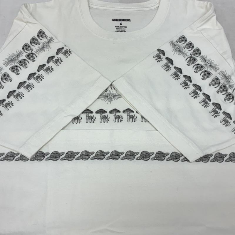 ネイバーフッド NEIGHBORHOOD Tシャツ 半袖 22ss DR.WOO ドクターウー コラボ タトゥー グラフィック Tシャツ S ロゴ、文字 X プリント 白 / ホワイト / white メンズ USED 古着 中古 50154703