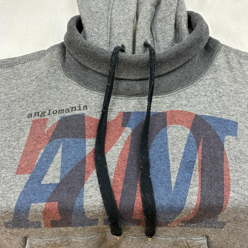 ヴィヴィアンウエストウッド Vivienne Westwood パーカー 長袖 ANGLOMANIA アングロマニア 15-01-582024 ハイネック フーデッド スウェット ワンピース パーカー 38 ロゴ、文字 灰 / グレー / gray レディース USED 古着 中古 50154710