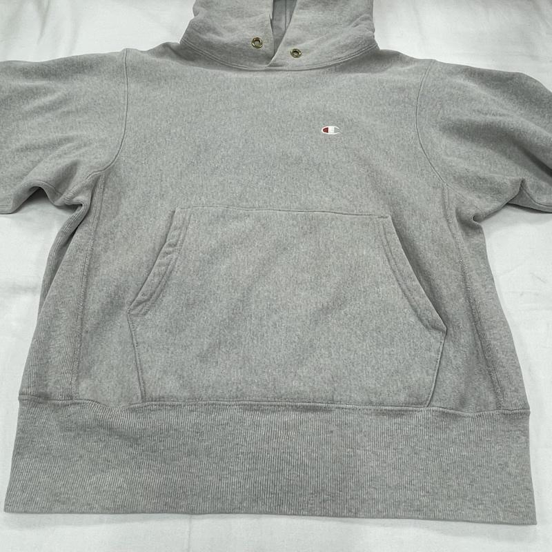 チャンピオン Champion パーカー 長袖 90 s REVERSEWEAVE リバースウィーブ スウェット パーカー USA製 目つき ヴィンテージ M 無地 X ワンポイント X ロゴ、文字 X 刺繍 灰 / グレー / gray メンズ USED 古着 中古 50154713