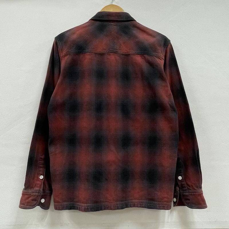 ダブルタップス WTAPS シャツ、ブラウス 長袖 オンブレチェック ネルシャツ S チェック 赤 / レッド / red X 黒 / ブラック / black メンズ USED 古着 中古 50154718