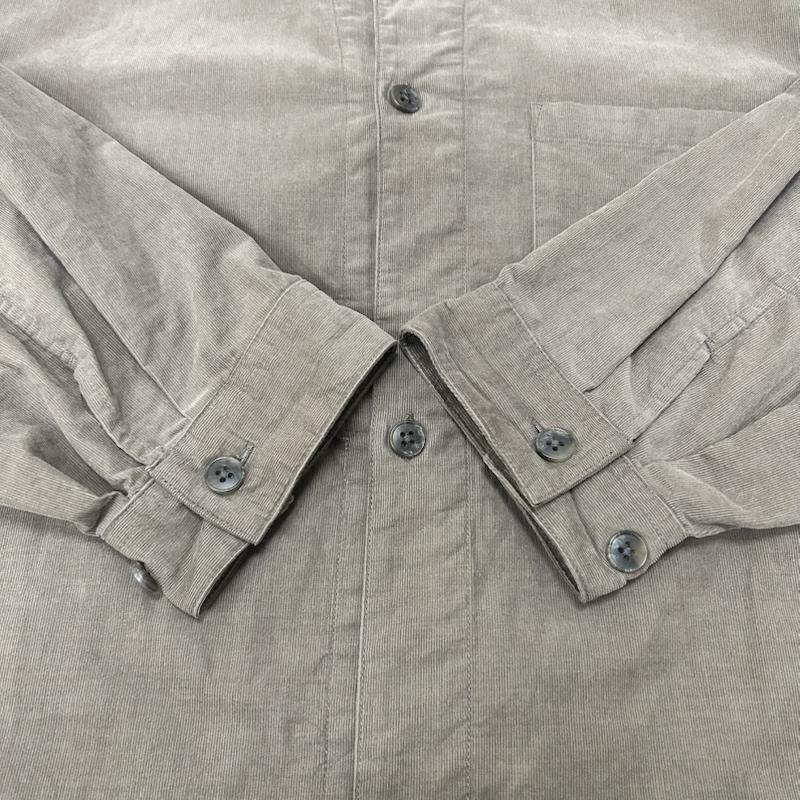 スティーブンアラン Steven Alan シャツ、ブラウス 長袖 コーデュロイ長袖シャツ くすみカラー 8111-1-491123 サイドスリット L 無地 グレージュ / グレージュ / メンズ USED 古着 中古 50154721
