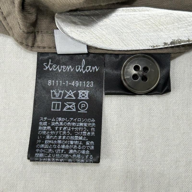 スティーブンアラン Steven Alan シャツ、ブラウス 長袖 コーデュロイ長袖シャツ くすみカラー 8111-1-491123 サイドスリット L 無地 グレージュ / グレージュ / メンズ USED 古着 中古 50154721