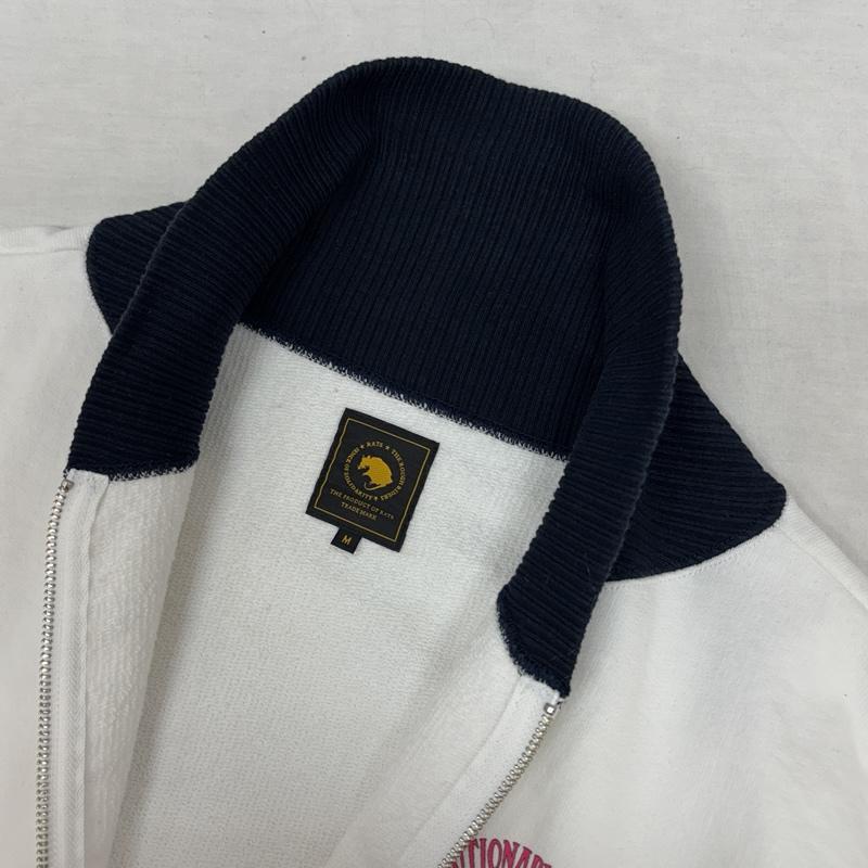 ラッツ RATS ジャケット、上着 ジャンパー、ブルゾン 18RTC-0304 ZIP UP TRIM SWEAT ロゴ ジップアップ ヘビー スウェット ジャケット セパポケ M 白 / ホワイト / white X 紺 / ネイビー / navy メンズ USED 古着 中古 50154723