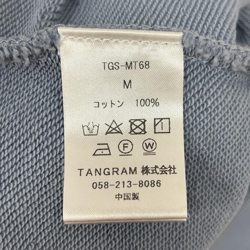 古着 USED トレーナー 長袖 TANGRAM タングラム バックロゴ クルーネック スウェット トレーナー TGA-MT68 M 水色 / ライトブルー / メンズ USED 古着 中古 50154729