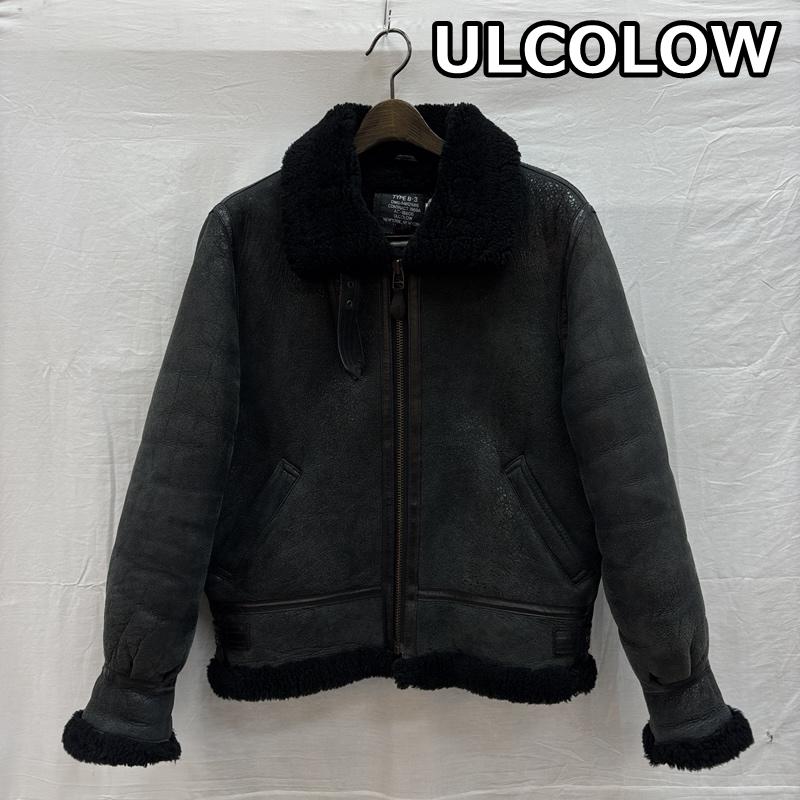 古着 USED ジャケット、上着 レザージャケット ULCOLOW B-3 羊革 ムートンレザー B-3 フライト ボンバー ジャケット ビッグサイズ XL 黒 / ブラック / black メンズ USED 古着 中古 50154745