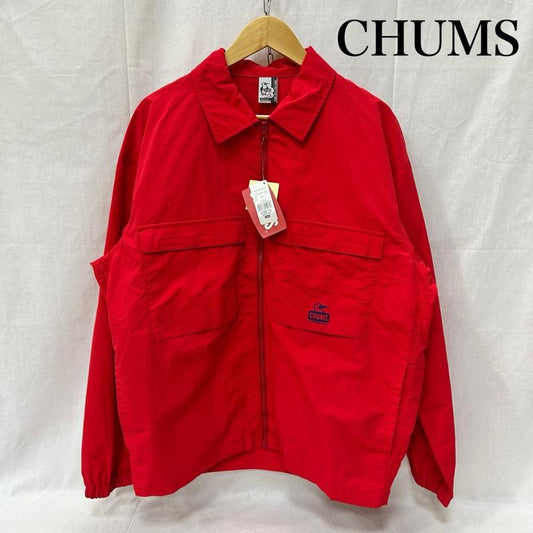チャムス CHUMS ジャケット、上着 ジャンパー、ブルゾン キャンプフィールドショートジャケット ナイロンジャケット Camp Field Short Jacket CH04-1292 L 無地 X ワンポイント 赤 / レッド / red メンズ USED 古着 中古 50154747