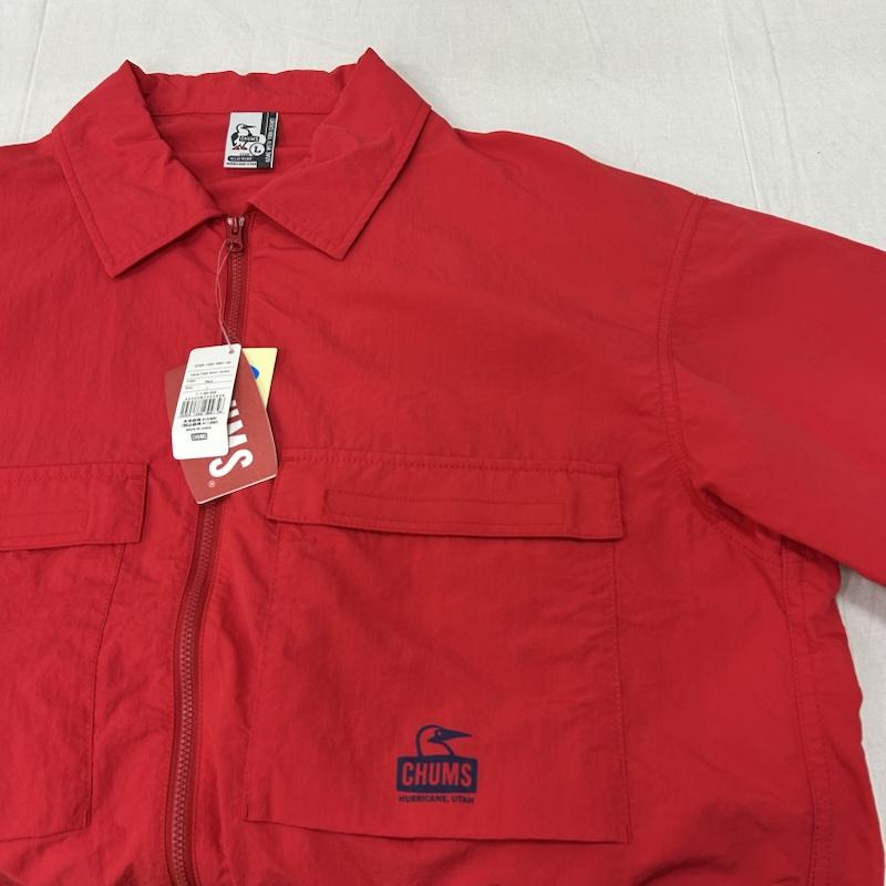 チャムス CHUMS ジャケット、上着 ジャンパー、ブルゾン キャンプフィールドショートジャケット ナイロンジャケット Camp Field Short Jacket CH04-1292 L 無地 X ワンポイント 赤 / レッド / red メンズ USED 古着 中古 50154747