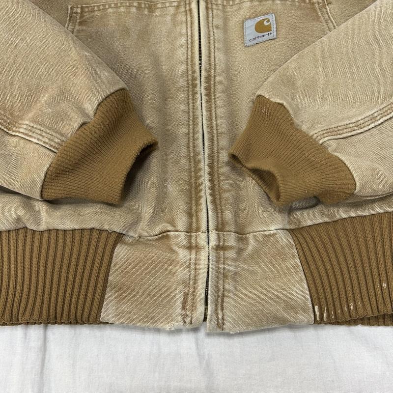 カーハート Carhartt ジャケット、上着 ジャンパー、ブルゾン アクティブジャケット フーデッドジャケット ベージュ - 無地 X ロゴ、文字 ベージュ / ベージュ / beige X 茶 / ブラウン / brown レディース USED 古着 中古 50154751