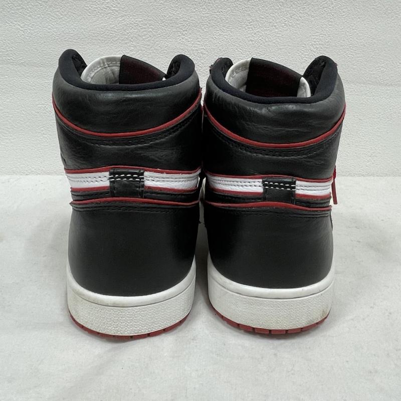ナイキ NIKE スニーカー スニーカー エアジョーダン Air Jordan 1 Retro High OG Blood Line レトロ ハイ ブラッドライン スニーカー 555088-062 26.5cm ロゴ、文字 白 / ホワイト / white X 黒 / ブラック / black X 赤 / レッド / red メンズ USED 古着 中古 50154757