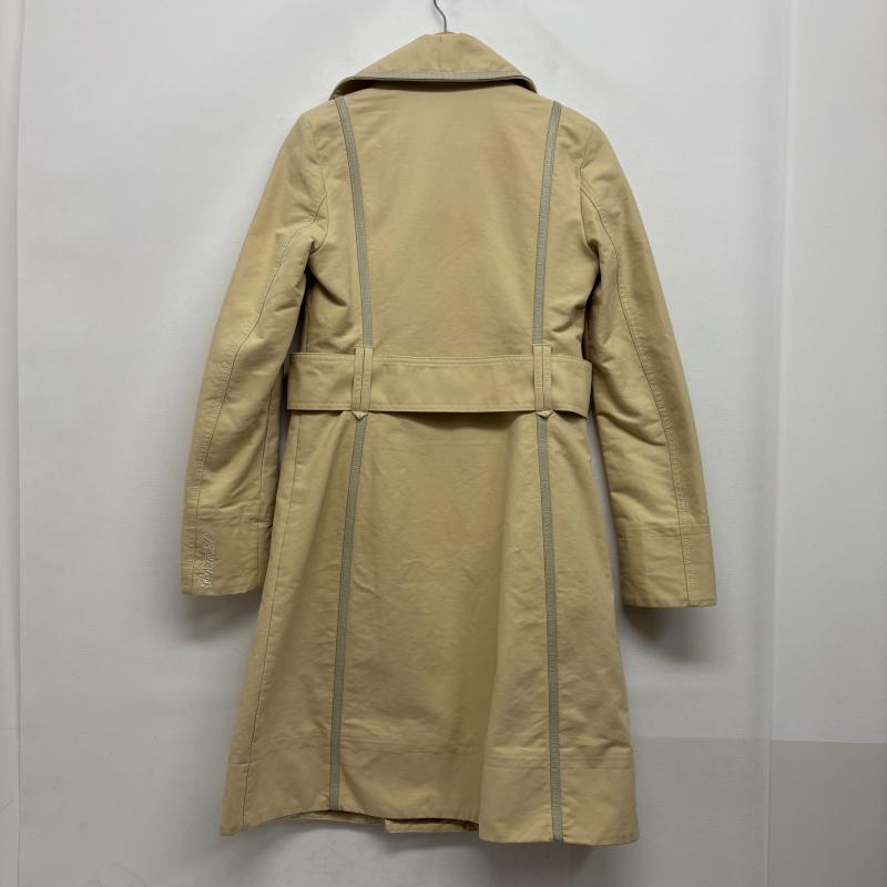 ディーゼル DIESEL コート トレンチコート トレンチ レトロ コットンコート 花柄裏地 くすみイエロー XS レディース USED 古着 中古 50154764
