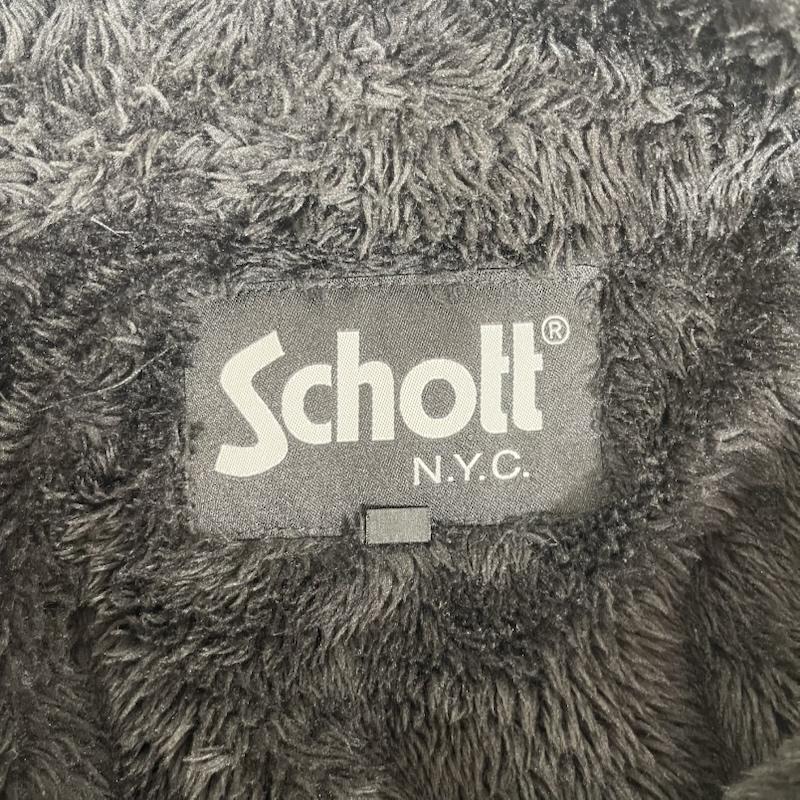ショット schott ジャケット、上着 ジャンパー、ブルゾン レザー ポケットフリース ジャケット 3192042 S 黒 / ブラック / black メンズ USED 古着 中古 50154768