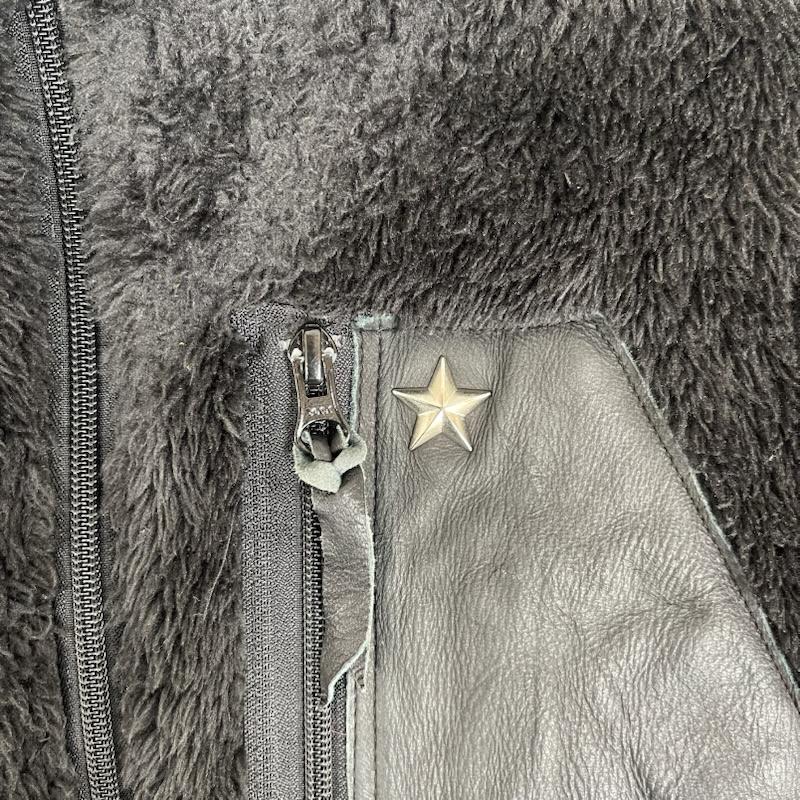ショット schott ジャケット、上着 ジャンパー、ブルゾン レザー ポケットフリース ジャケット 3192042 S 黒 / ブラック / black メンズ USED 古着 中古 50154768