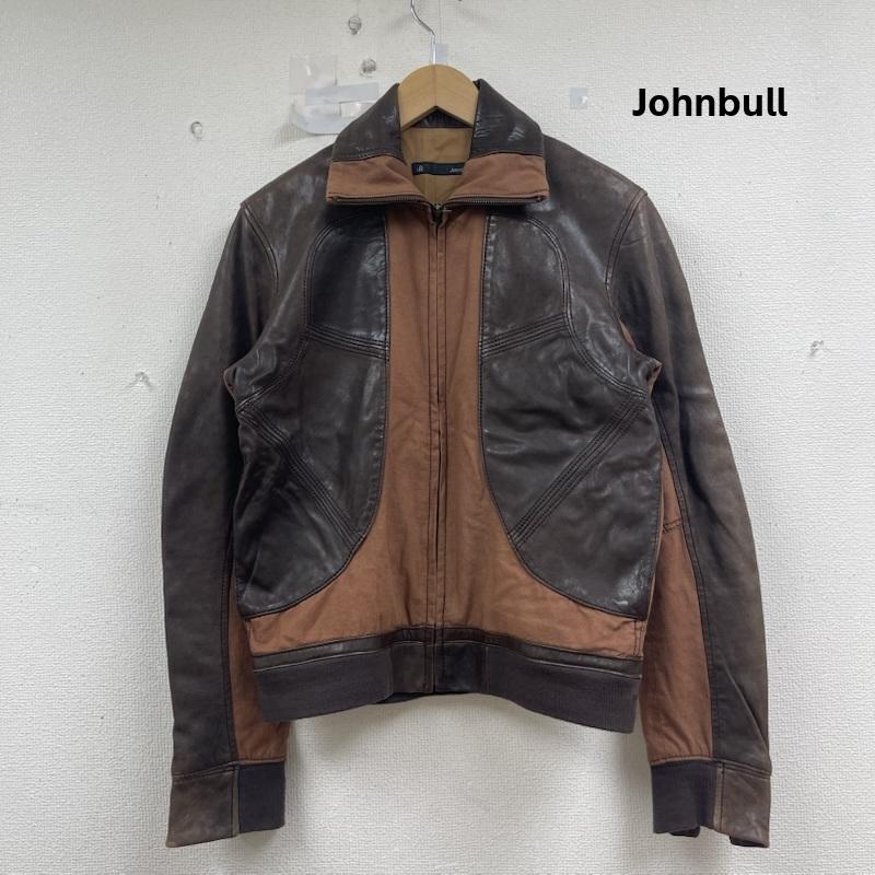ジョンブル Johnbull ジャケット、上着 レザージャケット レザー 切替 ライダース ジャケット 羊革 M 茶 / ブラウン / brown メンズ USED 古着 中古 50154770