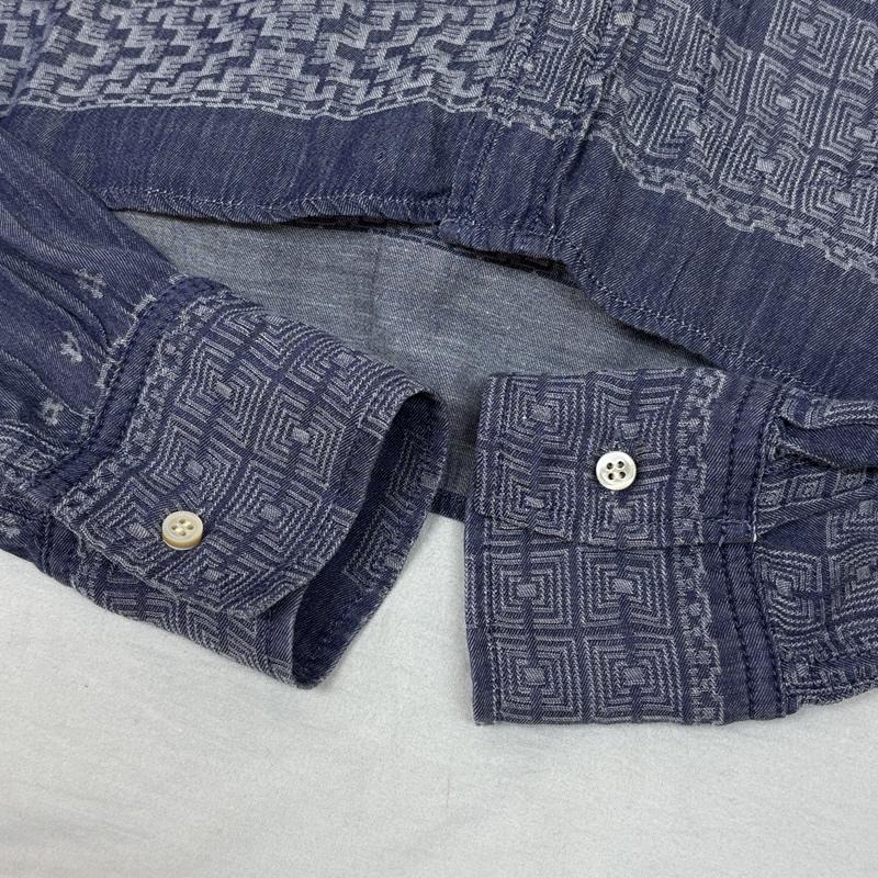 レミ レリーフ REMI RELIEF シャツ、ブラウス 長袖 キュプラ コットン リネン ペイズリー 総柄 長袖 シャツ S メンズ USED 古着 中古 50154784