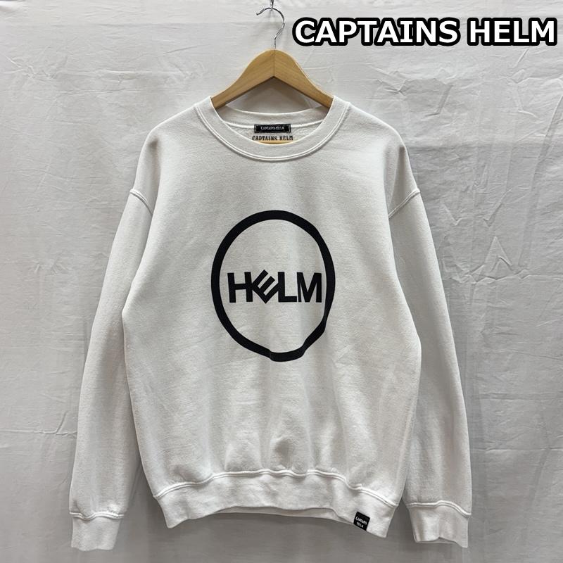 キャプテンズヘルム Captains Helm トレーナー 長袖 18SS TECHNOLOGY CREW SWEAT テクノロジー ロゴ クルーネック スウェット トレーナー M 白 / ホワイト / white メンズ USED 古着 中古 50154785
