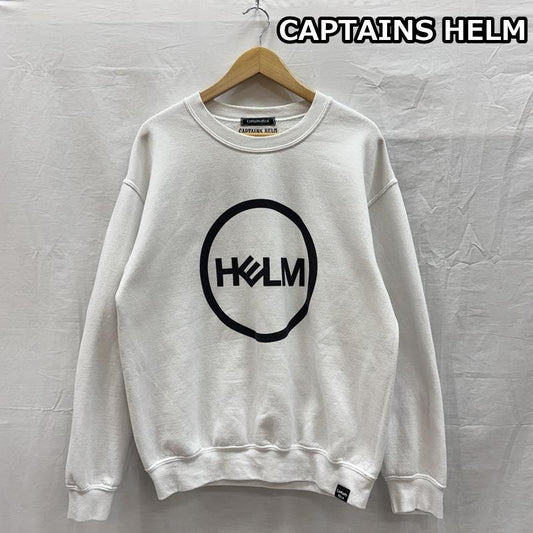 キャプテンズヘルム Captains Helm トレーナー 長袖 18SS TECHNOLOGY CREW SWEAT テクノロジー ロゴ クルーネック スウェット トレーナー M 白 / ホワイト / white メンズ USED 古着 中古 50154785