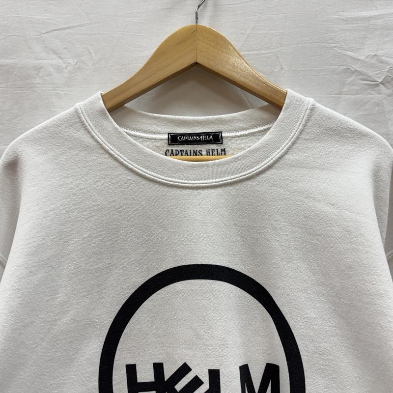 キャプテンズヘルム Captains Helm トレーナー 長袖 18SS TECHNOLOGY CREW SWEAT テクノロジー ロゴ クルーネック スウェット トレーナー M 白 / ホワイト / white メンズ USED 古着 中古 50154785