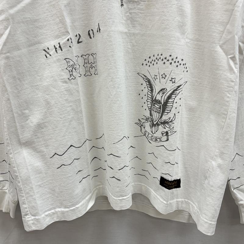 ネイバーフッド NEIGHBORHOOD Tシャツ 長袖 122PCNH-CSM01 APOCALYPSE C-CREW LS 総柄 クルーネック ロンT 長袖 Tシャツ L 総柄 白 / ホワイト / white メンズ USED 古着 中古 50154787