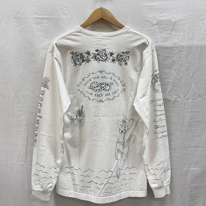 ネイバーフッド NEIGHBORHOOD Tシャツ 長袖 122PCNH-CSM01 APOCALYPSE C-CREW LS 総柄 クルーネック ロンT 長袖 Tシャツ L 総柄 白 / ホワイト / white メンズ USED 古着 中古 50154787