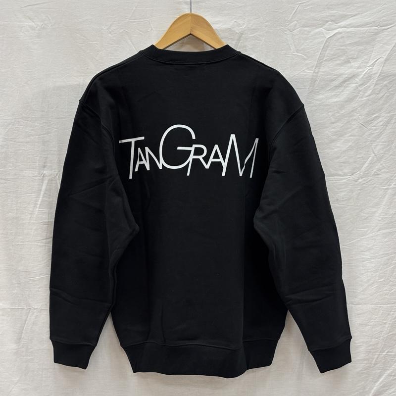 古着 USED トレーナー 長袖 TANGRAM タングラム ロゴ プリント クルーネック スウェット トレーナー TGA-MT46 M 黒 / ブラック / black メンズ USED 古着 中古 50154791