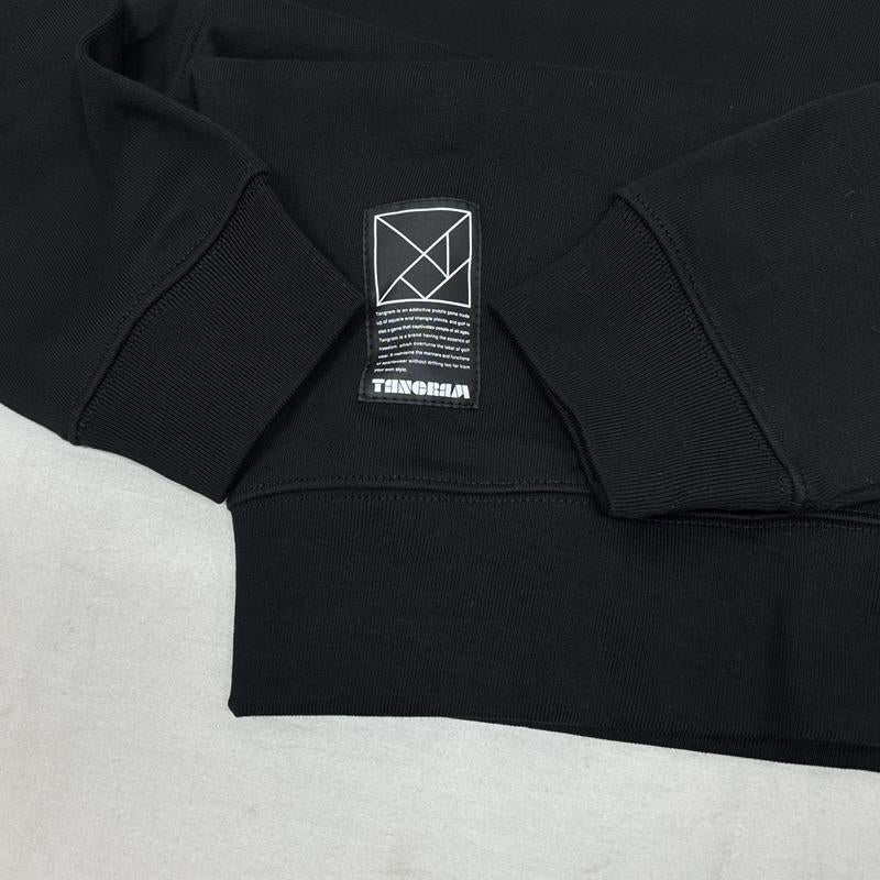 古着 USED トレーナー 長袖 TANGRAM タングラム ロゴ プリント クルーネック スウェット トレーナー TGA-MT46 M 黒 / ブラック / black メンズ USED 古着 中古 50154791