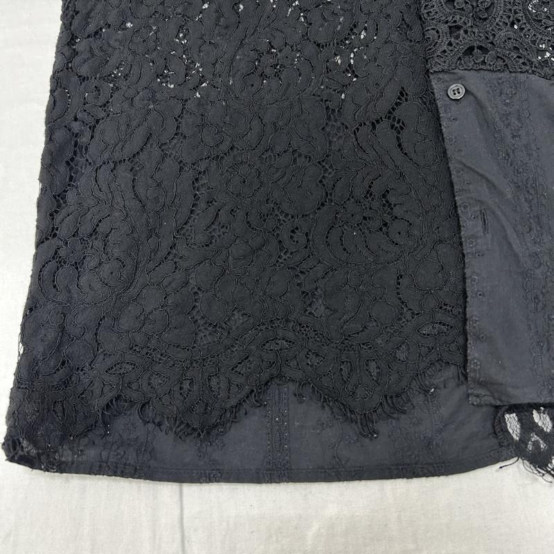 フリーダ Freada シャツ、ブラウス 長袖 パッチワークレースシャツ black レースジャケット - 刺繍 X レース柄 黒 / ブラック / black レディース USED 古着 中古 50154816