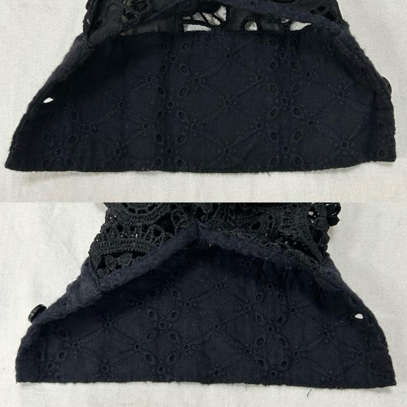 フリーダ Freada シャツ、ブラウス 長袖 パッチワークレースシャツ black レースジャケット - 刺繍 X レース柄 黒 / ブラック / black レディース USED 古着 中古 50154816