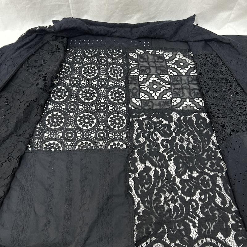フリーダ Freada シャツ、ブラウス 長袖 パッチワークレースシャツ black レースジャケット - 刺繍 X レース柄 黒 / ブラック / black レディース USED 古着 中古 50154816