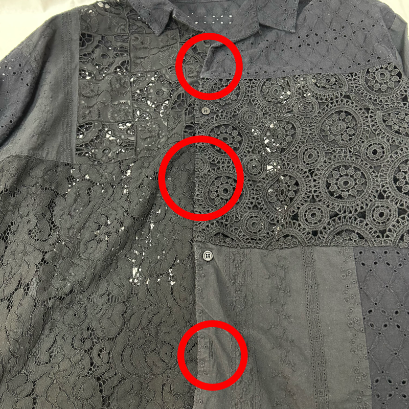 フリーダ Freada シャツ、ブラウス 長袖 パッチワークレースシャツ black レースジャケット - 刺繍 X レース柄 黒 / ブラック / black レディース USED 古着 中古 50154816