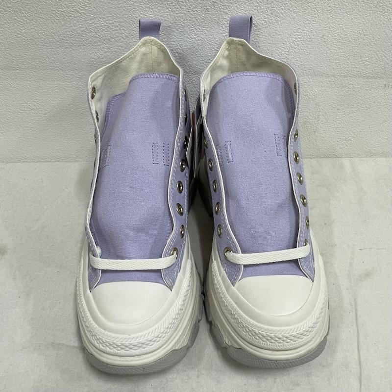 コンバース CONVERSE スニーカー スニーカー ALL STAR オールスター ハイカット スニーカー TREKWAVE トレックウェーブ 厚底 25.0cm 無地 X ロゴ、文字 紫 / パープル / purple X 白 / ホワイト / white レディース USED 古着 中古 50154851
