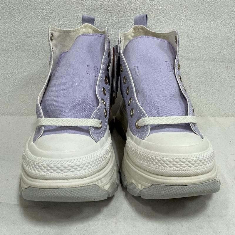 コンバース CONVERSE スニーカー スニーカー ALL STAR オールスター ハイカット スニーカー TREKWAVE トレックウェーブ 厚底 25.0cm 無地 X ロゴ、文字 紫 / パープル / purple X 白 / ホワイト / white レディース USED 古着 中古 50154851