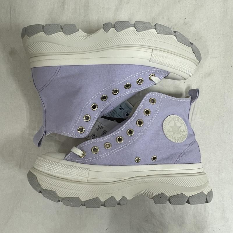 コンバース CONVERSE スニーカー スニーカー ALL STAR オールスター ハイカット スニーカー TREKWAVE トレックウェーブ 厚底 25.0cm 無地 X ロゴ、文字 紫 / パープル / purple X 白 / ホワイト / white レディース USED 古着 中古 50154851