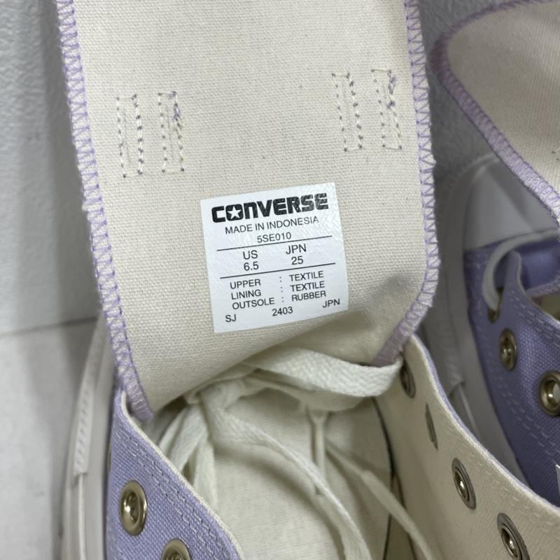 コンバース CONVERSE スニーカー スニーカー ALL STAR オールスター ハイカット スニーカー TREKWAVE トレックウェーブ 厚底 25.0cm 無地 X ロゴ、文字 紫 / パープル / purple X 白 / ホワイト / white レディース USED 古着 中古 50154851