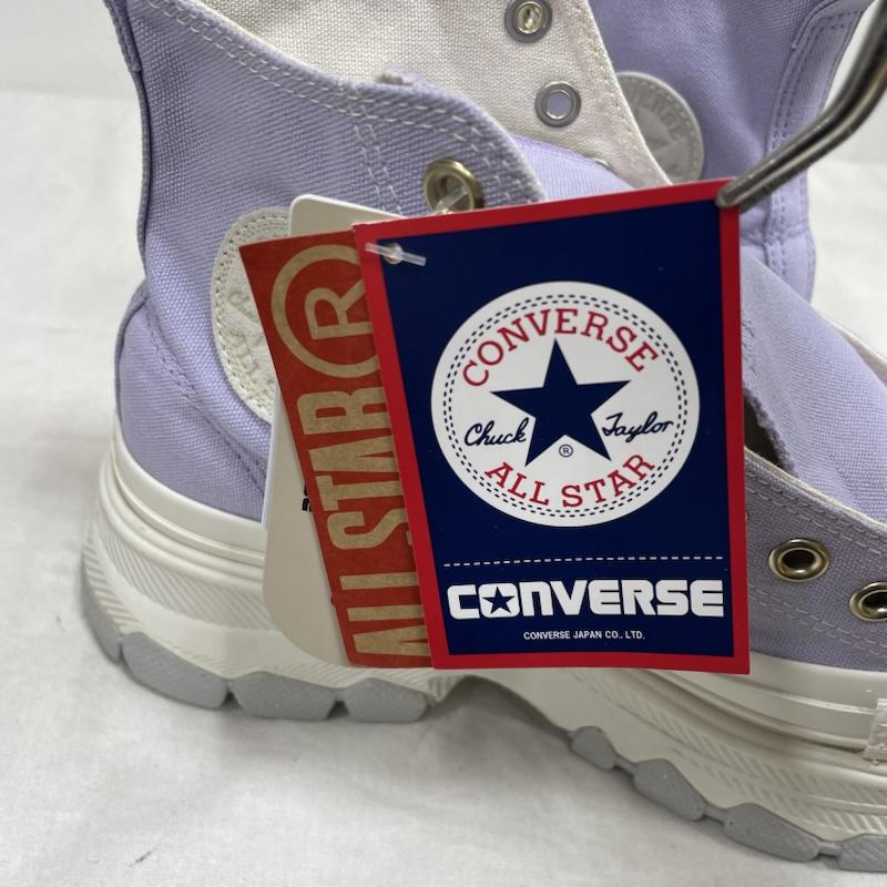 コンバース CONVERSE スニーカー スニーカー ALL STAR オールスター ハイカット スニーカー TREKWAVE トレックウェーブ 厚底 25.0cm 無地 X ロゴ、文字 紫 / パープル / purple X 白 / ホワイト / white レディース USED 古着 中古 50154851