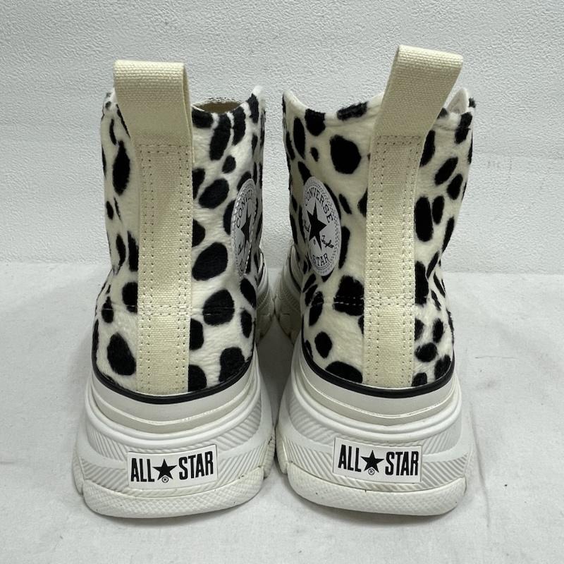 コンバースオールスター Converse All Star スニーカー スニーカー ALLSTAR オールスター TREKWAVE トレックウェーブ ダルメシアン 厚底 ハイカット スニーカー 25.0cm アニマル柄 白 / ホワイト / white X 黒 / ブラック / black レディース USED 古着 中古 50154852