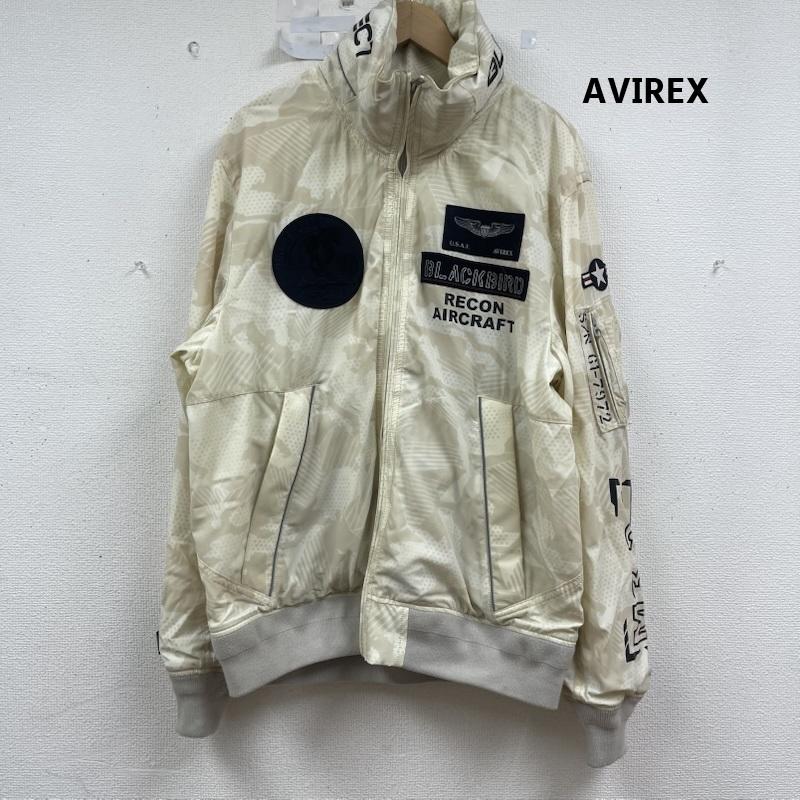 アヴィレックス AVIREX ジャケット、上着 ジャンパー、ブルゾン ブルゾン フード 収納型 迷彩 柄 ジャンパー 6102133 XL オフホワイト / オフホワイト / メンズ USED 古着 中古 50154854