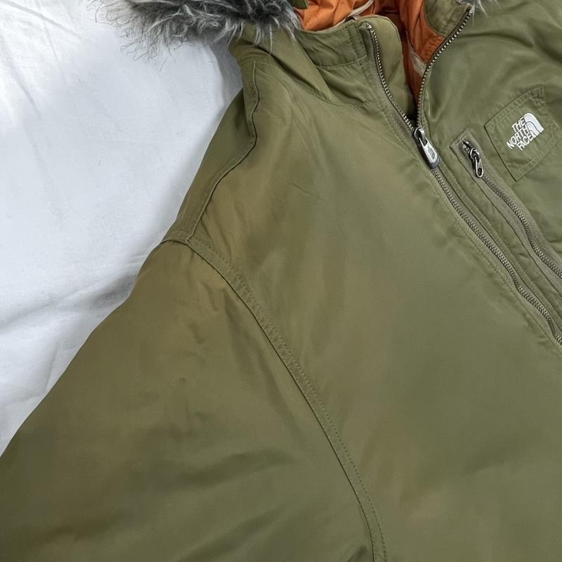 ザノースフェイス THE NORTH FACE ジャケット、上着 ジャンパー、ブルゾン NY01759 トーベンジャケット TOBEN JACKET ナイロン 中綿 フード ファー M ロゴ、文字 カーキ / カーキ / khaki X 橙 / オレンジ / orange メンズ USED 古着 中古 50154873