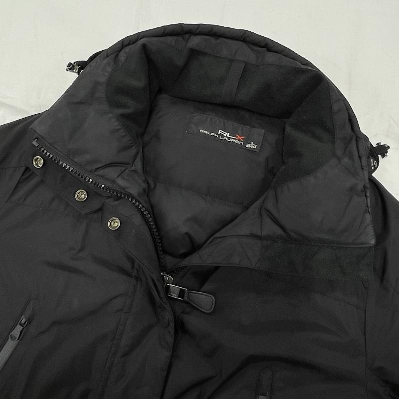 アールエルエックスラルフローレン RLXRALPHLAUREN コート ダウンコート ダウンジャケット N3-B ミリタリー コート ダブルジップ グランジ ナイロン フード S ワンポイント X ロゴ、文字 黒 / ブラック / black レディース USED 古着 中古 50154879