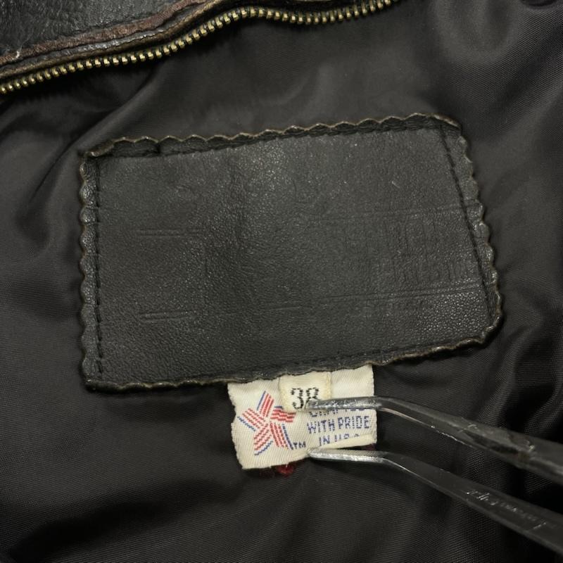 ブランデッドガーメンツ BRANDEDGARMENTS ジャケット、上着 レザージャケット ダブル ライダース レザー ジャケット USA製 革ジャン ヴィンテージ 38 無地 黒 / ブラック / black メンズ USED 古着 中古 50154880