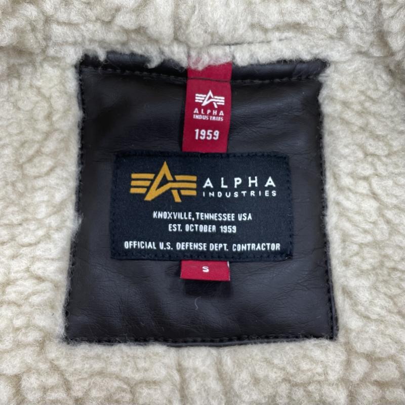 アルファ ALPHA ジャケット、上着 ジャンパー、ブルゾン フェイク ムートン ジャケット ボア ジップアップ ブルゾン フルジップ ベルト S 無地 茶 / ブラウン / brown メンズ USED 古着 中古 50154882