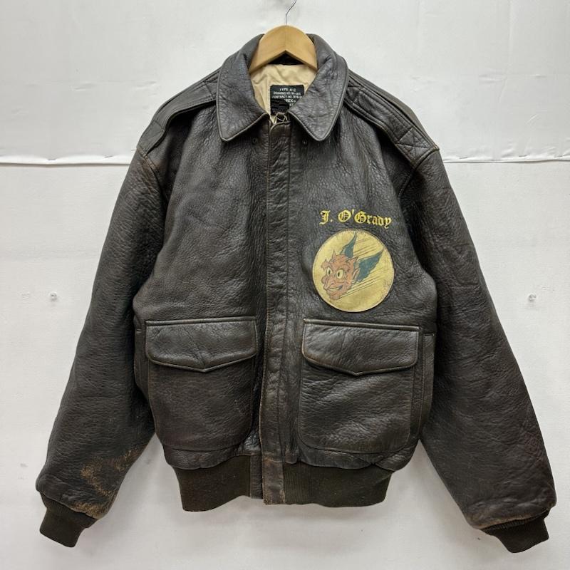 アヴィレックス AVIREX ジャケット、上着 フライトジャケット A-2 フライト レザー ジャケット B-29 S 茶 / ブラウン / brown メンズ USED 古着 中古 50154888