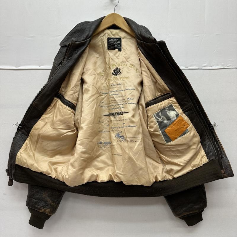 アヴィレックス AVIREX ジャケット、上着 フライトジャケット A-2 フライト レザー ジャケット B-29 S 茶 / ブラウン / brown メンズ USED 古着 中古 50154888