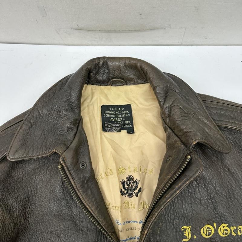 アヴィレックス AVIREX ジャケット、上着 フライトジャケット A-2 フライト レザー ジャケット B-29 S 茶 / ブラウン / brown メンズ USED 古着 中古 50154888